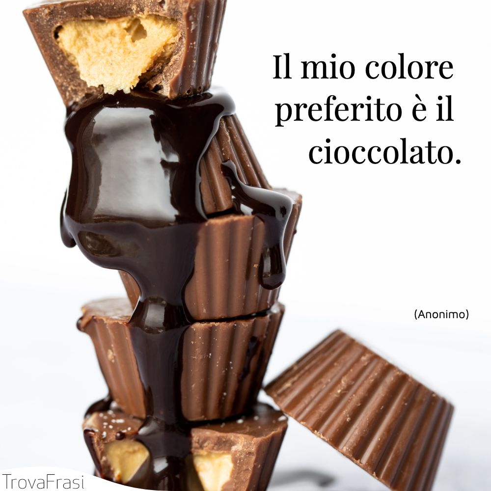 Il mio colore preferito è il cioccolato.